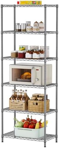 SINGAYE 6 Metal Shelves Wire Shelving Storage Shelf Adjustable Unit Pantry by SINGAYE