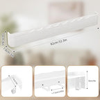 Wall Mounted Coat Rack with Shelf, Wooden Entryway Organizer with Hidden Metal Hooks for Hanging Coats Bags Keys, Modern Floating Shelf for Hallway Bathroom - Image 2