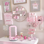 Hicarer Pink Bow Key Holder Wall Mount with Basket and 5 Hooks - Image 5