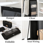 HAN SHENG 10-Pocket Clear Hanging Organizer, Handbag Storage, Black, 1 Pack - Image 4