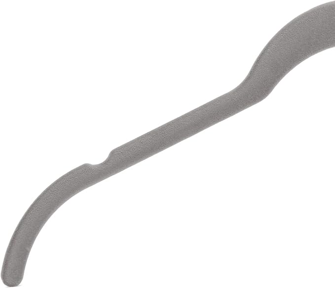 Amazon Basics Space Saving Slim Velvet Non-Slip Clothes Hangers for Closet Organization, Gray/Silver, 30-Pack - Image 9
