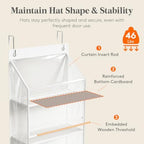 Lifewit 7 Tier Clear Over the Door Hat Rack, Baseball Caps Organizer, White - Image 5