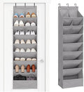 STORAGE MANIAC Over the Door Shoe Organizer Heavy-Duty Large Deep Pocket Hanging Shoe Organizer Shoe Rack Door Closet Shoe Organizer for Wall, Dorm & Narrow Door Storage Shoe Holder Grey, 1 Pack by STORAGEMANIAC
