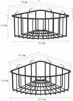 SMARTAKE 2-Pack Corner Shower Caddy Deep Basket, SUS304 Stainless Steel - Image 4