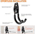HUPBIPY Heavy Duty Garage Hooks 6 Pack, J Shaped Hanger, Wall Mounted Storage System, Power and Garden Tool Organizer, for Hanging Ladders, Bikes Tires, Hose, Bulk Items - Image 3