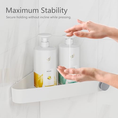 Sotfamily Plastic Shower Caddy Corner (for 90° Only), 2 Pack, White - Image 4