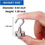LOVIMAG Magnetic Hooks for Cruise Essentials 2026 Cabins Door 12 Pack-30LBS - Image 2