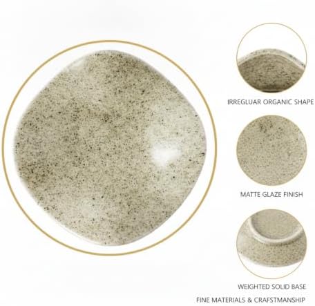 Effortless Catchall Tray for Keys and Jewelry, Irregular Ceramic Bowl with Matte Finish, Modern Nightstand Organizer, 7.7 x 7.7 Inches - Image 6