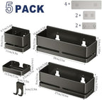 Bathroom Shower Caddy,No Drill Shower Shelves(5-piece Set-Grey) - Image 2