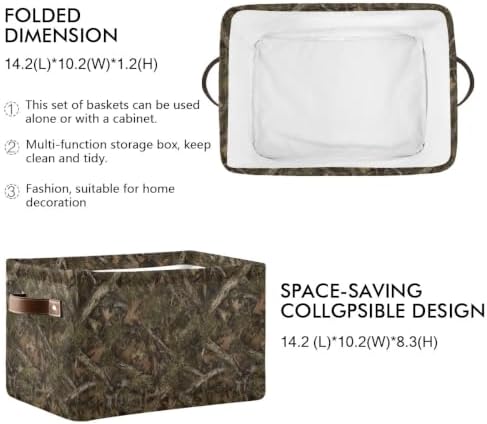 Camouflage Rectangular Storage Basket Organizer Bin Shelf Baskets For Clothes Gifts For Home Office Dorm - Image 3