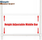 Simple Houseware Adjustable Closet Hanging Rod, White - Image 4