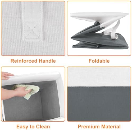 TasticTotes Laundry Basket 3-Pack, Laundry Hamper, 125L-Grey - Image 3