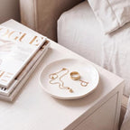 Ceramic Jewelry Tray, White Initial D Personalized Jewelry Dish - Image 6