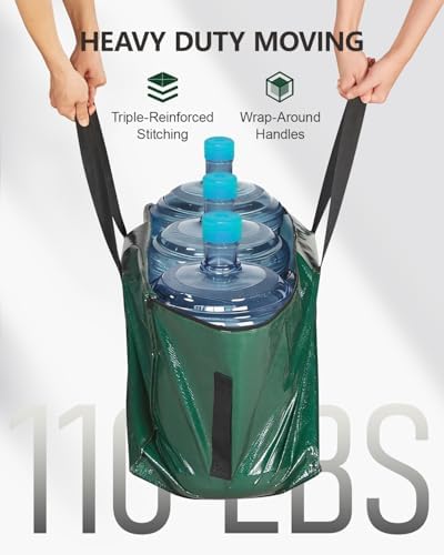 Heavy Duty Moving Bags Extra Large, Premium Storage Bags with Durable Zippers, Reinforced Handles, Moving Supplies for Clothes, Bedding, College Dorm Essentials, 8 Pack Green - Image 2