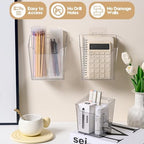 8-Pack Adhesive Cabinet Door Organizer Kitchen, Hanging Storage Bins, Stick on Small Wall Storage Container, Bathroom Floating Shelf Under Sink Caddy Spice Rack for Pantry Organizer, Office, Dorm - Image 5