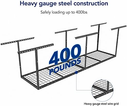FLEXIMOUNTS 2x8 Overhead Garage Ceiling Storage Rack Organization, Black - Image 3