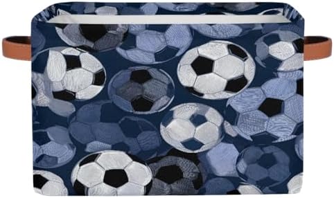 Soccer Sport Storage Basket Toy Storage Bins Collapsible Cube Organizer by hongjinglin