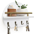 Key Holder Wall Mount Mail Organizer,4 Hook Semicircle Key Rack by KISENG