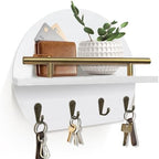 Key Holder Wall Mount Mail Organizer,4 Hook Semicircle Key Rack by KISENG