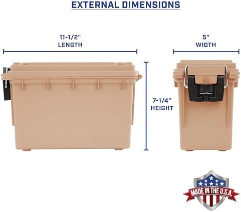 Sheffield 12627 Ammo Box Made in USA Stackable Lockable Ammo Storage Box - Image 2