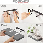 BAYKA Grey Floating Shelves 22.5in, Set of 2, Wall Mounted for Wall Deocr - Image 6