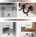 Rebee Vision Key Holder Wall Mount with 5 Key Hooks for Home Decor, Brown - Image 5