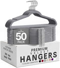 Utopia Home Velvet Hangers, Grey, 50 Pack | Luxury Non-Slip Slim Pant & Coat Hangers | Strong Space-Saving Clothes Hangers | 360° Swivel Hook by UTOPIAHOME