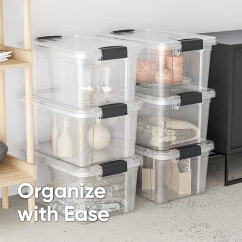 Superio 14.7 Quart Clear Plastic Storage Boxes with Lids, Stackable Organizer Containers, BPA-Free Storage Bins for Home, Office, School & Dorm, 2 Pack - Image 5