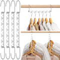 HOUSE DAY Space Saving Hangers for Clothes 4 Pack, Metal Magic Hanger | Heavy Duty Hanger Organizer 30 Lbs Capacity, Sturdy Multi Hangers, Closet Space Saver Closet Organizers and Storage Dorm Room by HOUSEDAY