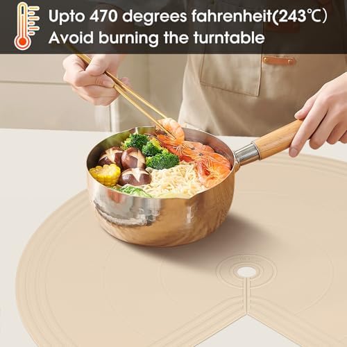 Lazy Susan Shelf Liner,Silicone Lazy Susan Liners for Kitchen Turntables – Non-Slip and Heat-Resistant for Added Convenience 2PCS - Image 3