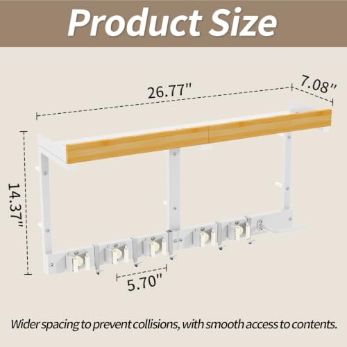Broom and Mop Organizer Wall Hanging, Broom Hanger Holder Wall Mount - Image 4
