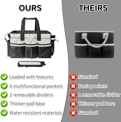 Boczif Cleaning Caddy Bag Wearable,Cleaning Caddy Supplies Organizer(White) - Image 5