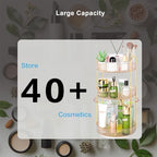 360 Rotating Makeup Organizer - Large Capacity Spinning Perfume & Cosmetic Skincare Holder for Vanity & Countertop (Vibrant Orange, 3 Tier) - Image 6