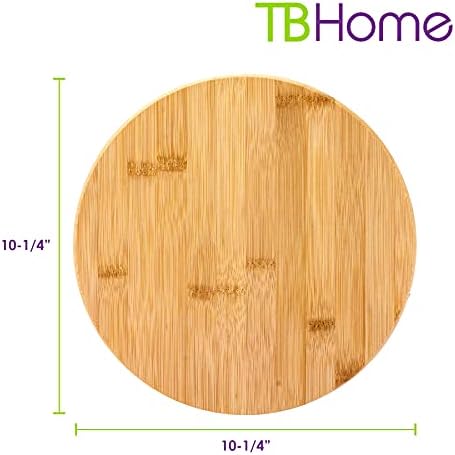 TB Home 10 Inch Bamboo Lazy Susan Turntable for Kitchen, Cabinet or Pantry - Image 7