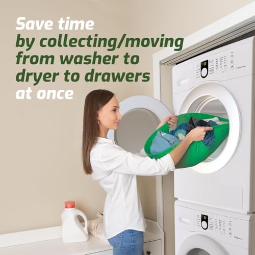 Laundry Turtle Collapsible Laundry Basket for Washer & Dryer (Green, Small) - Image 2