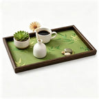 Wooden Decorative Trays (1, Green) by Quilive