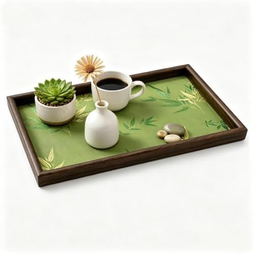 Wooden Decorative Trays (1, Green) by Quilive