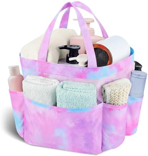 Mesh Shower Caddy Portable - 9 Pockets, Shower Bag for Dorm Room Camping by Attmu