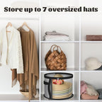 2Pcs Oversized Clear Hat Organizer Hat Storage Boxes for Women, Closet Organizer Storage for Baseball Caps Collapsible Cowboy Box,Wide Brims Hat Case with Carrying Handles - Image 6