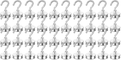 DIYMAG Magnetic Hooks 20pcs 50lbs Cruise Essentials 2026 Magnet Hook (Pack of 2) by DIYMAG