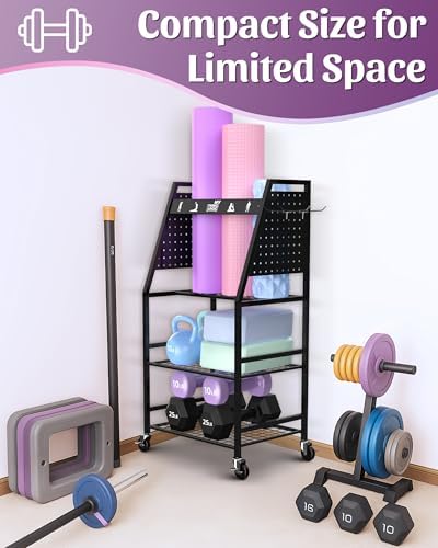 Mythinglogic Home Gym Rack for Dumbbells, Yoga Mats and Workout Equipment - Image 4