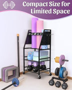 Mythinglogic Home Gym Rack for Dumbbells, Yoga Mats and Workout Equipment - Image 4