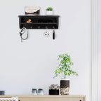 Nekon Key Holder Wall Mount, Wall Organizer Shelf with 5 Key Hooks - Image 4