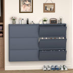 GREATMEET Slim Wall Mounted Metal Storage Cabinet with 3 Flip Drawers - Image 7