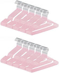 Ultra-Thin Metal Hangers, 100 Pack Non-Slip PVC Coated Space Saving Clothes Hangers for Closet, 16 inch Wide for Suits, Dresses, Jackets（Pink） by Unknown