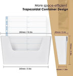 YOHOM Adhesive File Holder Plastic Document Folder Door No Drilling Mount Mail Magazine Organizer A4 Filing Envelopes Folder, Office Wall Mount Single Pocket (WHITE, 3 PCS) - Image 4