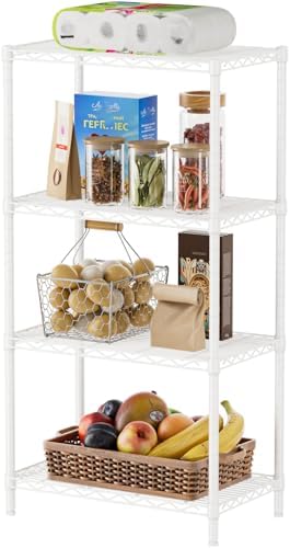 SINGAYE 4 Metal Shelves Wire Shelving Storage Shelf Adjustable Unit Pantry by SINGAYE