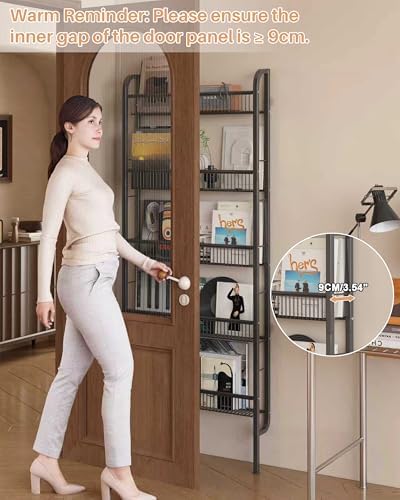 UMDONX Narrow 5-Tier Behind-the-Door Bathroom Storage Rack - Image 3