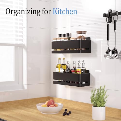 Shower Caddy,2-Pack Shower Shelf,no Drill Shower Organizer(Black) - Image 4