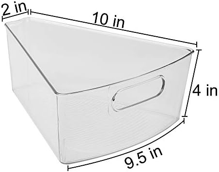 Sorbus Clear Storage Bins for Corner Cabinets, Kitchen & Pantry (4 Pack) - Image 6